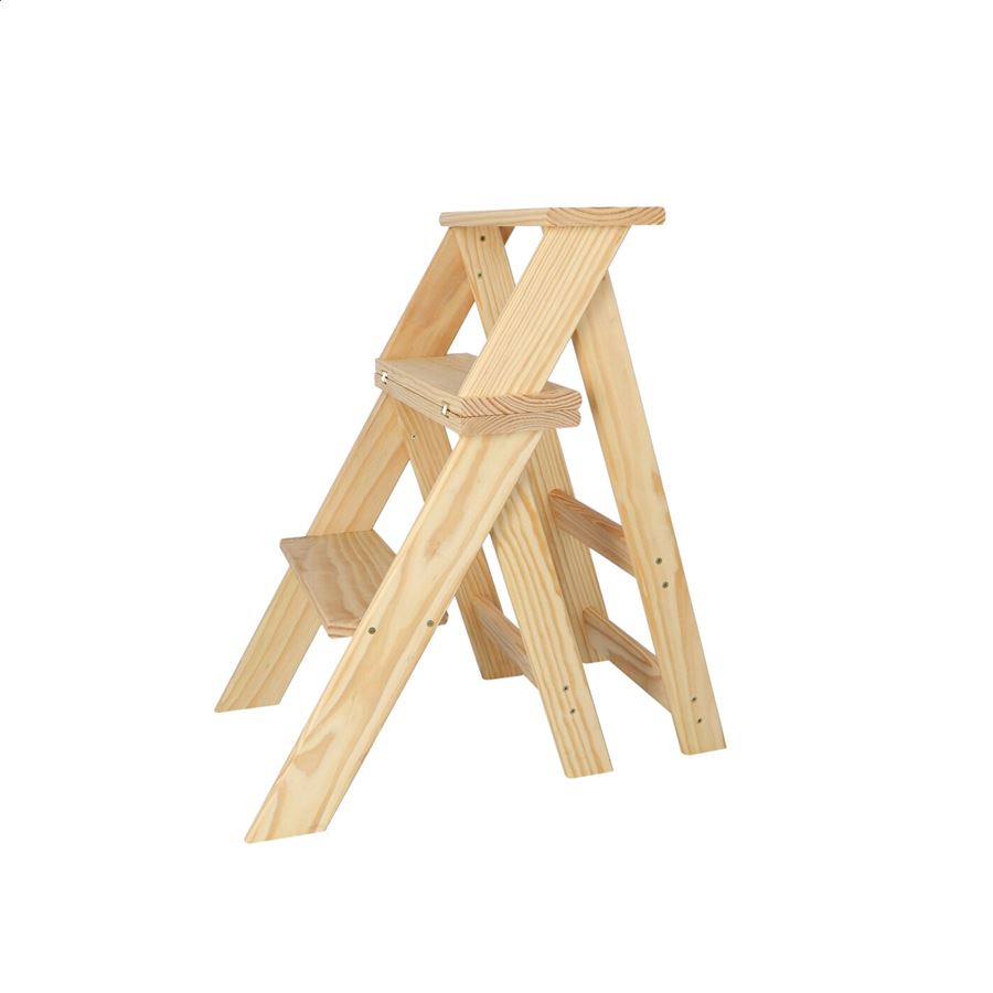 Silla escalera plegable de madera